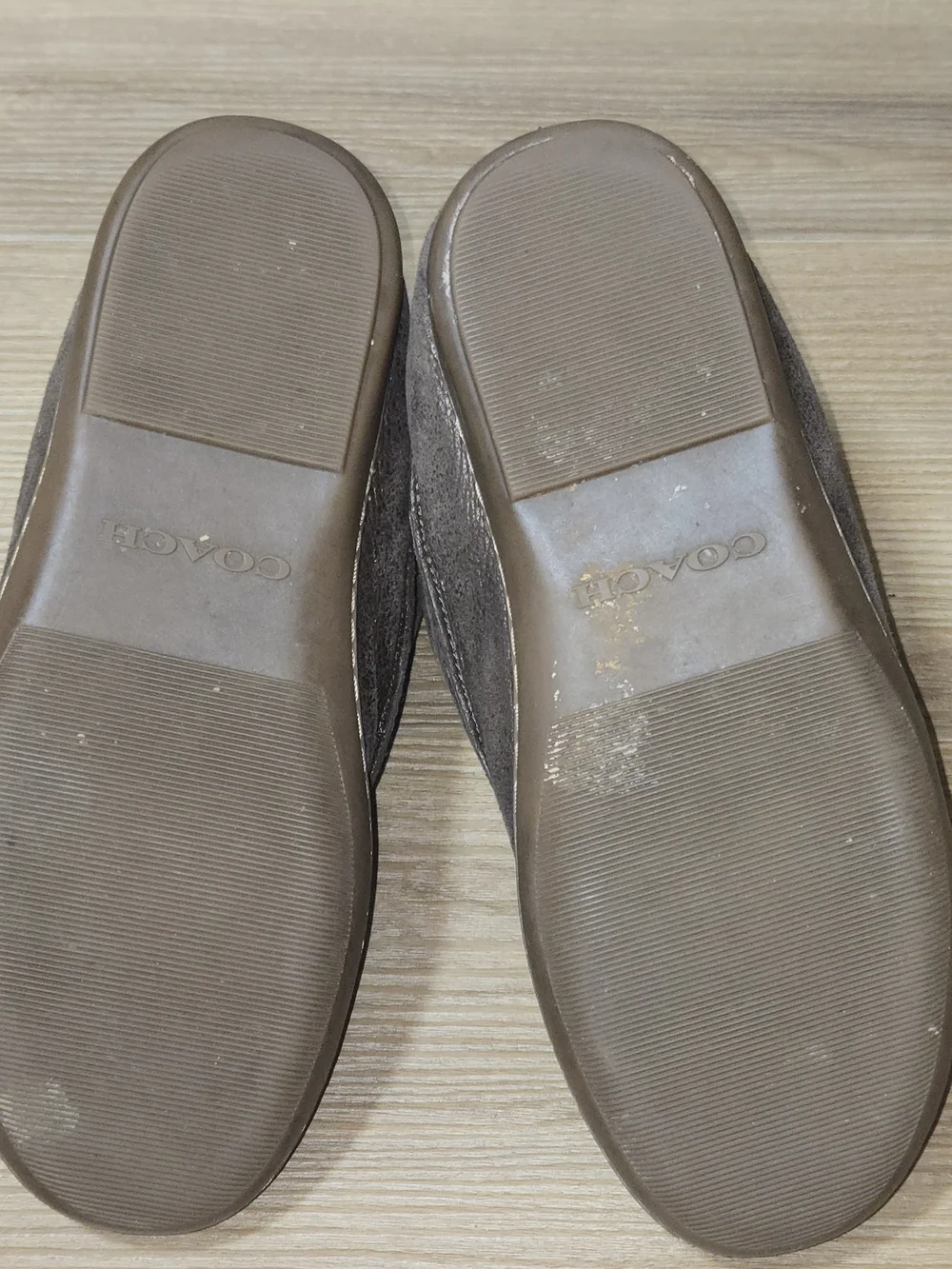 Y2k Coach Brown Shearling-Lined Ankle Moccasin Booties